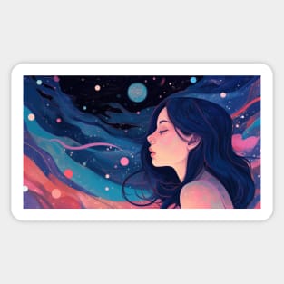 dreamy girl Sticker